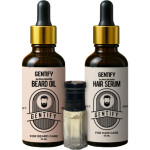 Alpha Blend Combo Pack (1 Beard Oil Plus 1 Hair Serum Plus Perfume Oil Gift)